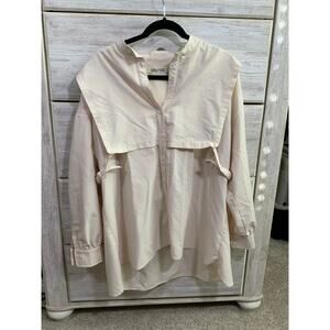 Double Name Minimalistic Button-Up Shirt - Size Large